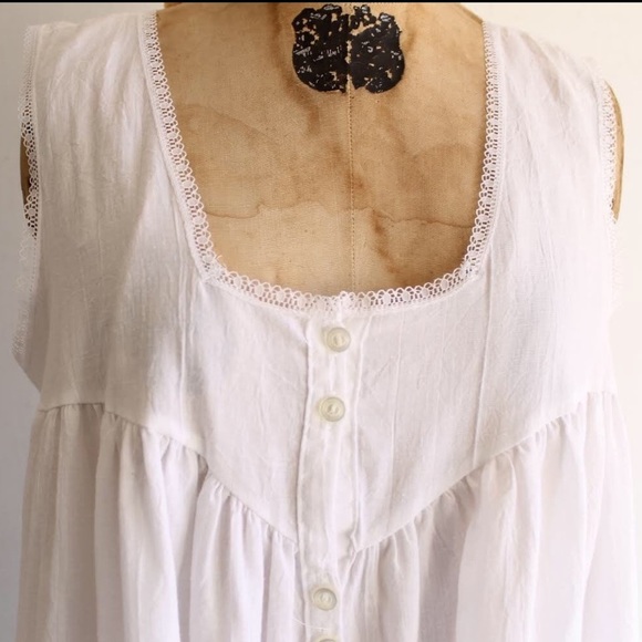 Vintage Bernette New York Cotton Prairie Dress / Nightgown - Picture 5 of 12